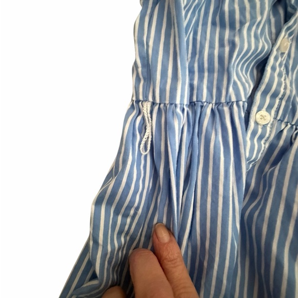 Polo Ralph Lauren Girls Blue & White Striped Shirt Dress | Size 5 | EUC - Picture 5 of 9